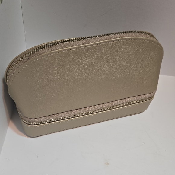 Handbags - Beige Cosmetic and Jewelry  Pouch